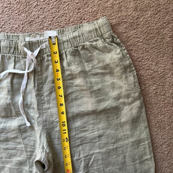 H&M Pants Womens XL 36x28 High Rise 100% Linen Tapered Leg Ankle Pockets - Picture 8 of 13